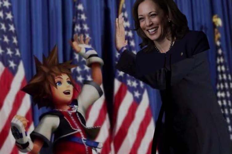 This Kingdom Hearts/Kamala Harris mashup was not on my 2024 bingo card